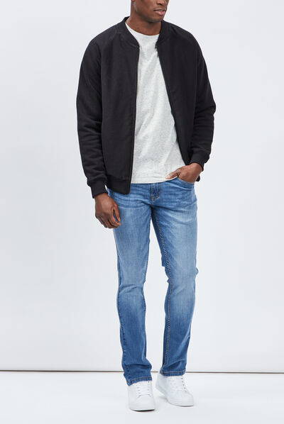 Jeans slim effet usé denim double stone homme