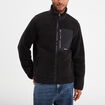 Gilet effet sherpa zippé noir homme