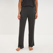 Pantalon fluide taille &eacute;lastiqu&eacute;e gris fonc&eacute; femme