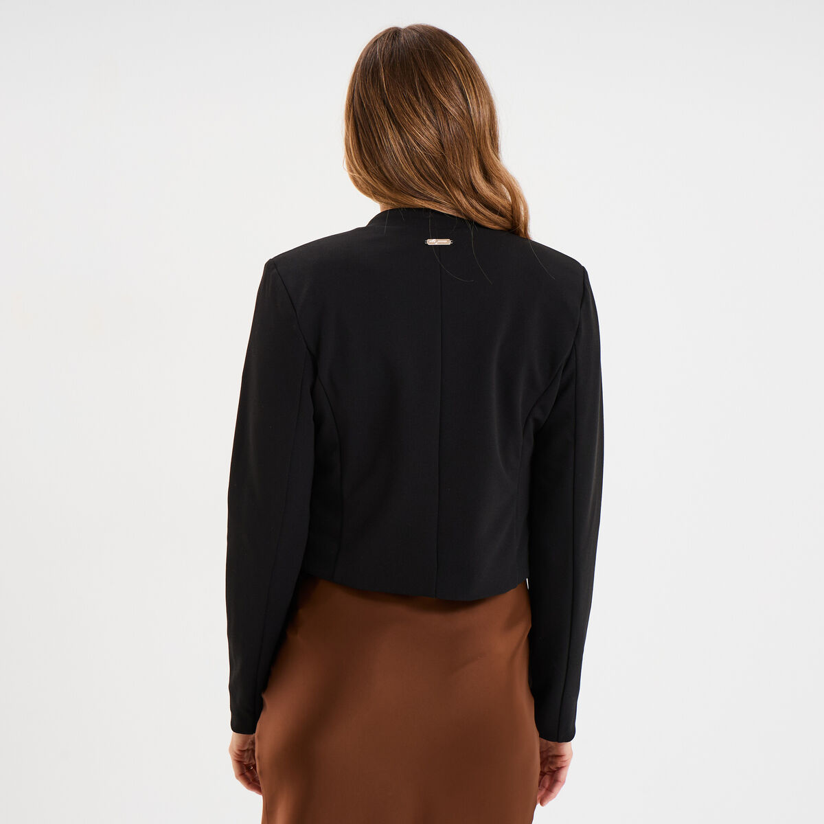 Veste boléro doublée stretch noir femme