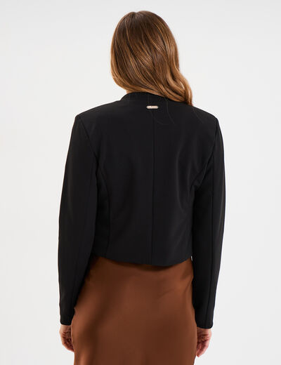 Veste boléro doublée stretch noir femme