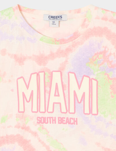 T-shirt manches courtes coton beige fille