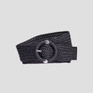 Ceinture tressée noir femme