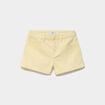 Short ajust&eacute; 5 poches coton jaune fille