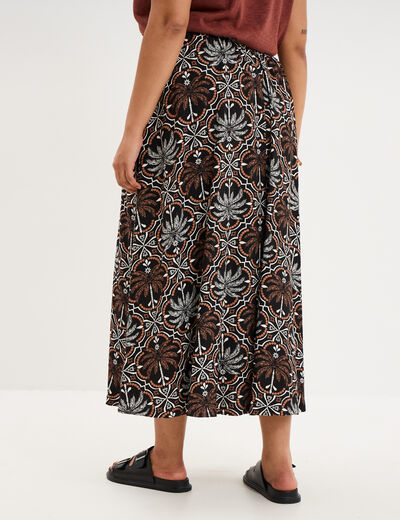 Jupe longue &eacute;vas&eacute;e noir femme grande taille