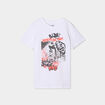 T-shirt col rond manches courtes coton blanc gar&ccedil;on