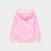 Sweat hoodie 1 poche &agrave; capuche rose fille