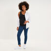 D&eacute;bardeur allaitement col rond stretch noir femme maternit&eacute;