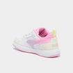 Tennis basses &agrave; lacets Puma Rebound Come rose clair fille