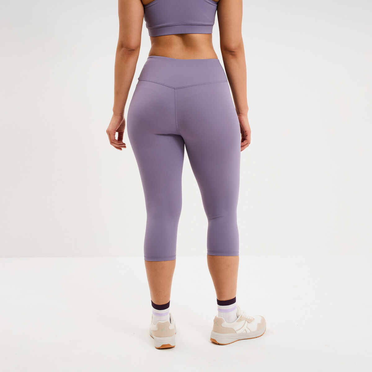 Legging corsaire de sport stretch violet femme