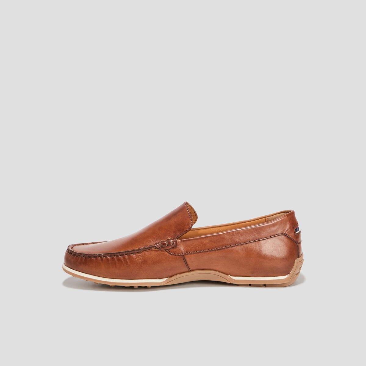 Mocassins en cuir marron homme