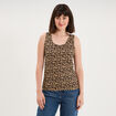 D&eacute;bardeur coton bretelles larges beige femme