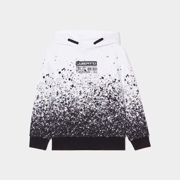Sweat à capuche hoodie Liberto blanc garçon