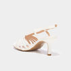 Sandales &agrave; talons avec bride blanc femme