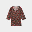 T-shirt manches 3/4 bordeaux femme grande taille