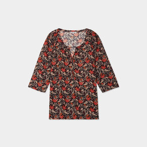 t shirt manches 34 bordeaux femmegt T-shirt manches 3/4 bordeaux femme grande taille