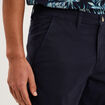 Bermuda short chino straight stretch bleu fonc&eacute; homme