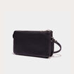 Sac en bandoulière zippé noir femme