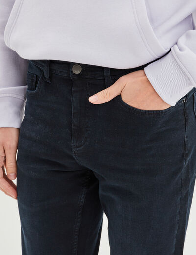 Jeans slim 5 poches denim blue black homme
