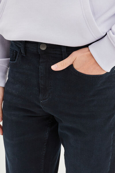 Jeans slim 5 poches denim blue black homme
