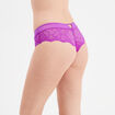 Shorty en dentelle coton violet femme