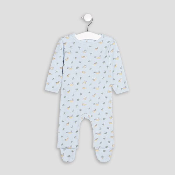 dors bien en coton manches longues bleu clair bebe Dors-bien en coton manches longues bleu clair bébé