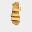 Sandales en cuir Kickers Kickalana jaune femme