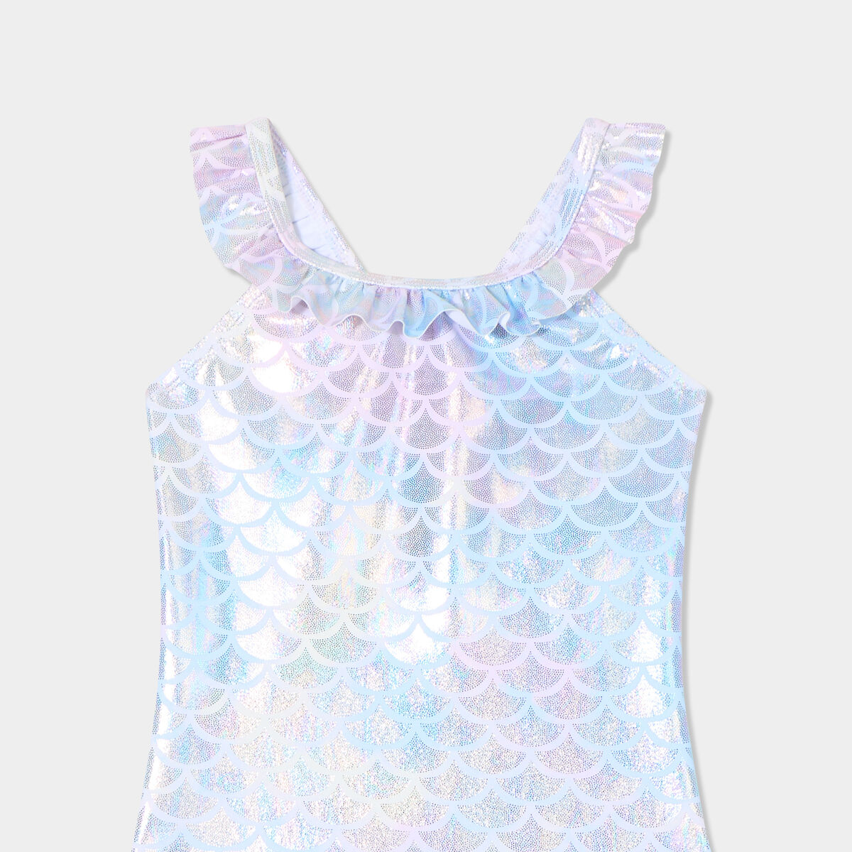 Maillot de bain 2 pièces holographique vert bébé fille