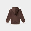 Sweat hoodie 1 poche capuche marron fonc&eacute; gar&ccedil;on