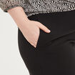 Pantalon city droit 7/8ème à pinces noir femme grande taille