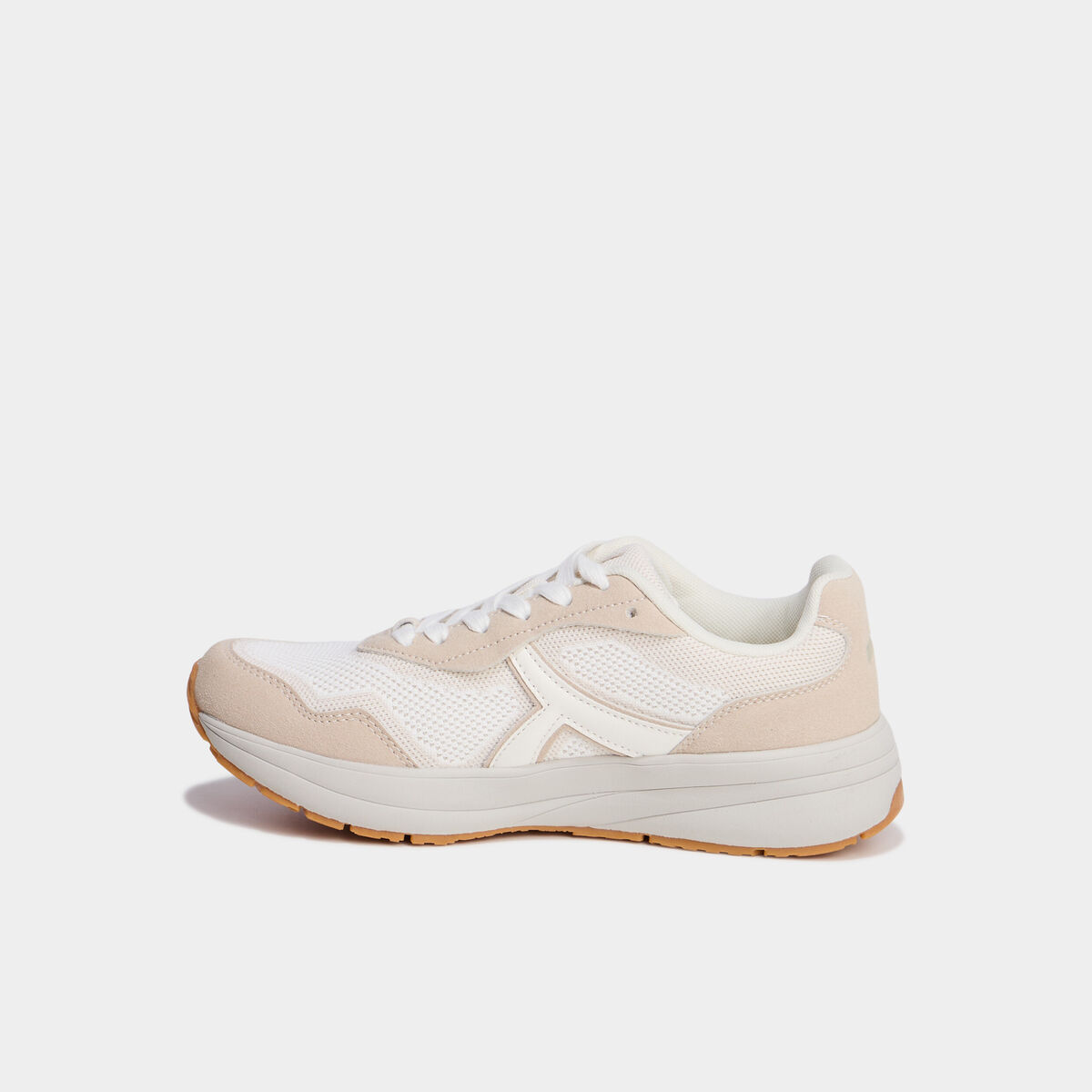Baskets running &agrave; lacets sable femme