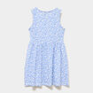 Robe patineuse sans manches coton bleu fille