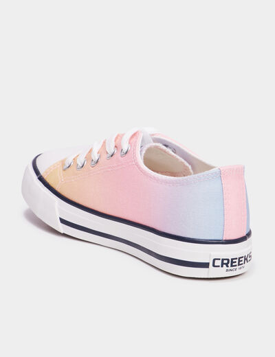 Tennis en toile à lacets Creeks multicolore fille