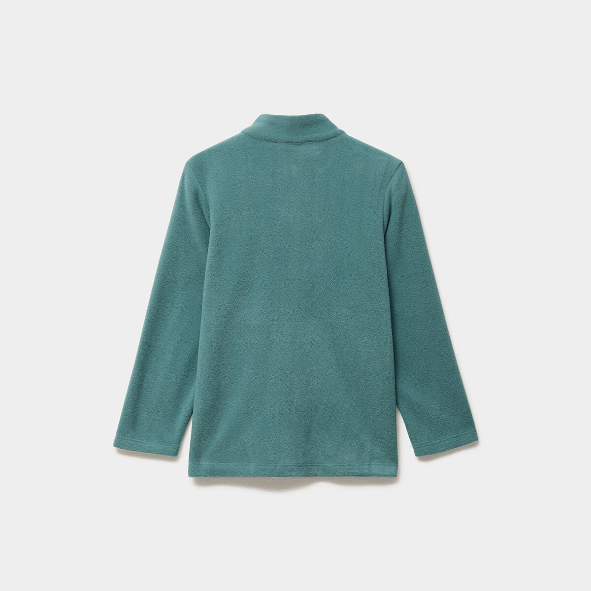 Veste polaire zipp&eacute; col montant vert fonc&eacute; gar&ccedil;on
