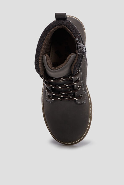 Bottines à lacets marron garçon
