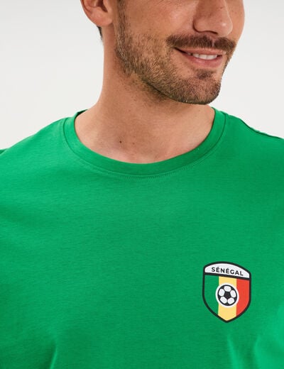 T-shirt maillot de football S&eacute;n&eacute;gal vert menthe mixte