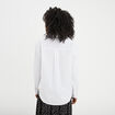 Chemise oversize popeline de coton blanc femme