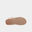 Sandales brides tressées en cuir multicolore fille