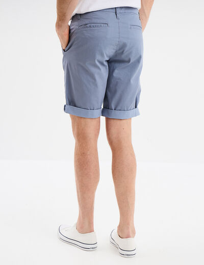 Bermuda chino droit Creeks bleu homme
