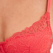 Soutien-gorge emboîtant paddé dentelle rose framboise femme
