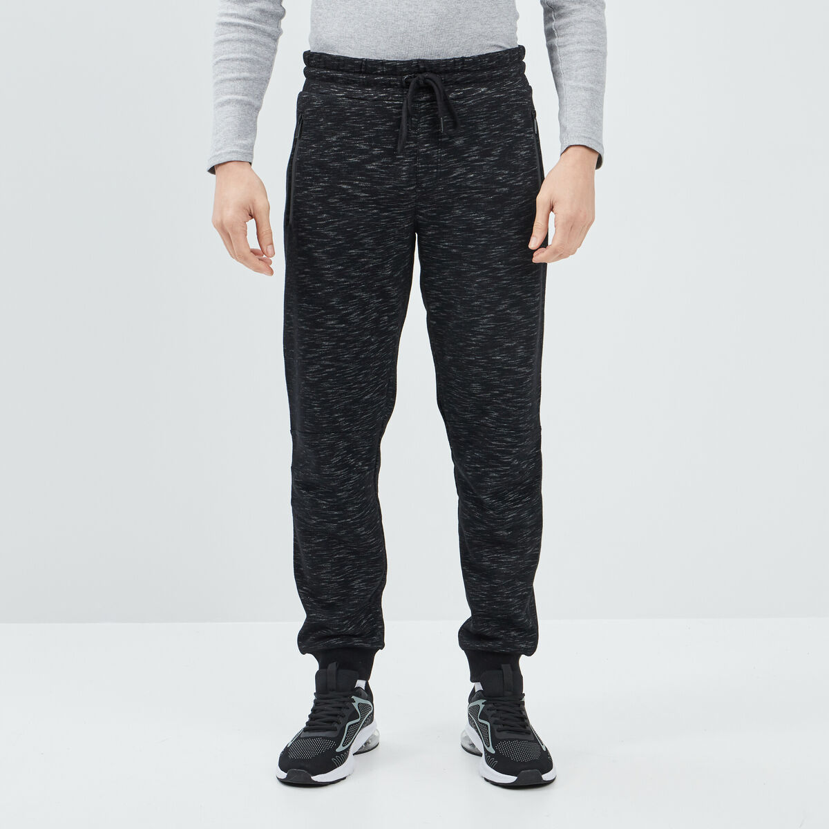 Pantalon jogging taille élastiquée noir homme