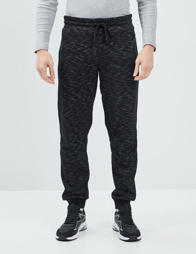 Pantalon jogging taille élastiquée noir homme