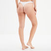 String avec dentelle blanc femme