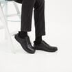 Derbies à lacets en cuir noir homme