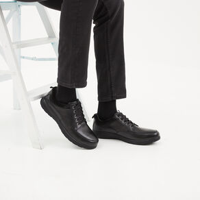 Derbies à lacets en cuir noir homme