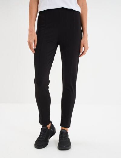 Legging taille haute &eacute;lastiqu&eacute;e noir femme