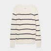 Pull col rond manches longues Creeks ecru femme