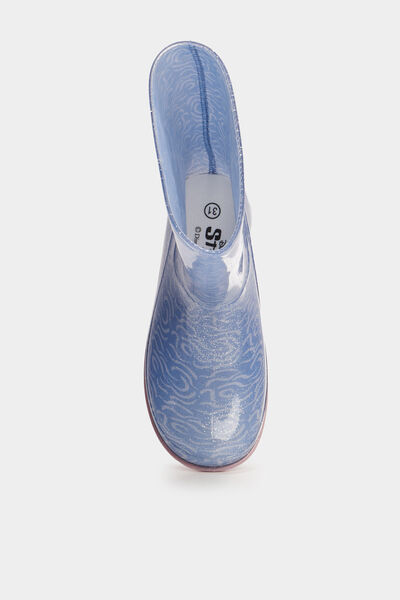 Bottes de pluie paillettes Stitch bleu fille