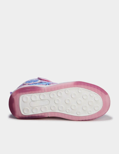 Baskets montantes lumineuses Stitch violet fille