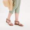Sandales avec brides en cuir sable femme